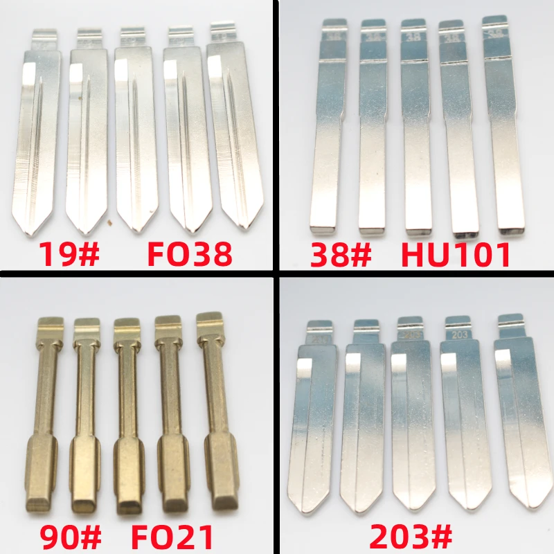 

FLYBETTTER OEM 50 шт. FO38 HU101 FO21 металлическая пустая необрезанная лезвие дистанционного ключа для Ford Keydiy KD Xhorse VVDI JMD