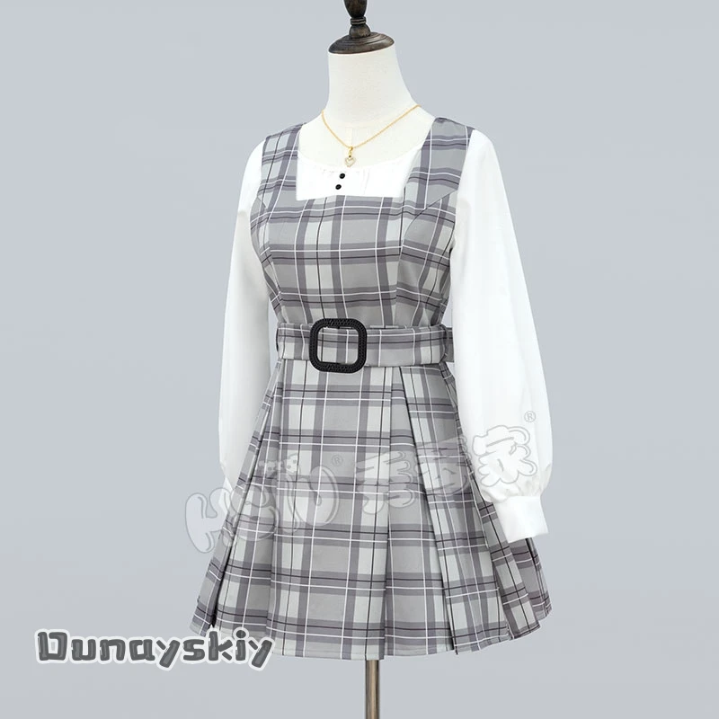 أنون شيهايا تأثيري حلي الصيف منقوشة فحص لوليتا فستان الشمس أنيمي بانج حلم انها MyGO لعب الأدوار الدعاوى فساتين حريمي