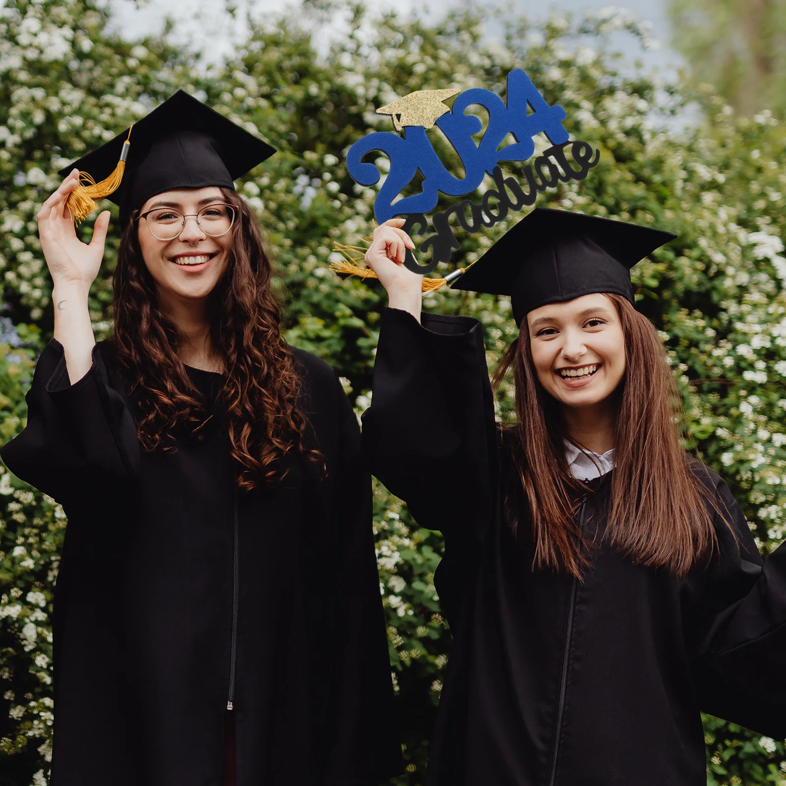 

Graduation DIY Photo Props Set Non-Woven Fabric Creative Patterns Graduation Party Decorations Photo Booth Props