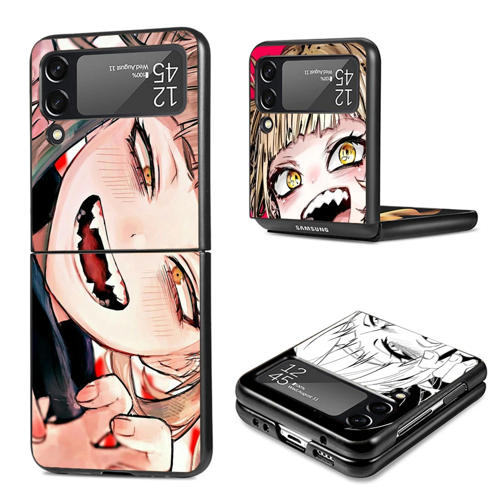 Himiko Toga Waifu Anime MHA Phone Case For Samsung Galaxy Z Flip6 5G Flip5 Flip4 Flip3 ZFlip 6 3 4 5 Hard PC shockproof Back Cov