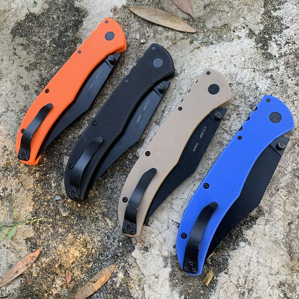 Cold Broken Skull Folding Pocket Knife 440C Steel shim G10 Handle Outdoor Camping Knife EDC Tool Small Knives shipping