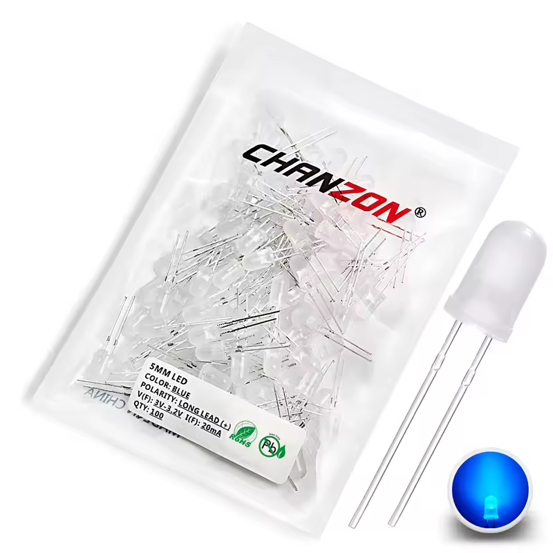 Diffused 5mm Led Diode Kit White Red Green Blue Yellow Orange 2V 3V Bulb Light Emitting Assortment Set Diy Arduino Pcb Circuit - Image 17