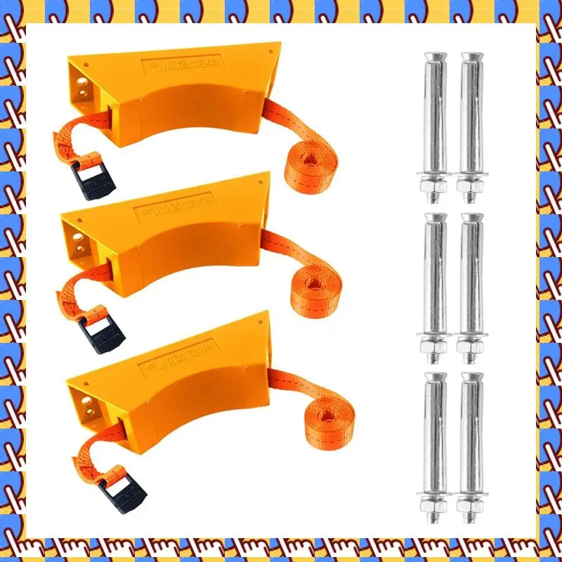 

A79I Propane Gas Cylinder Holder Wall Bracket, Includes Nitrogen Tank Holder And Safety Band, 3 Set
