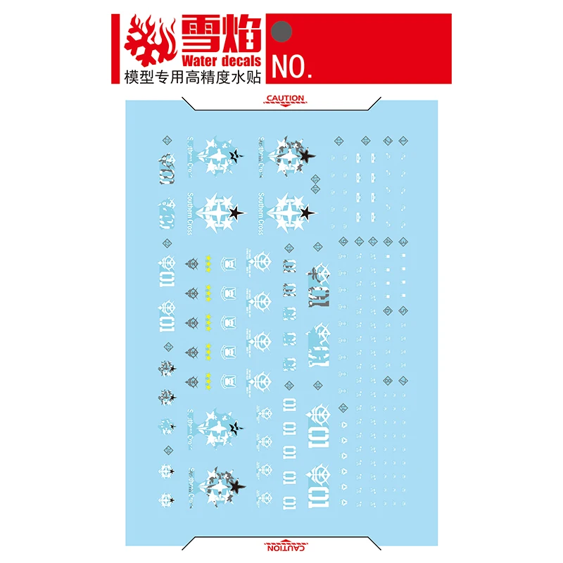 Model Decals Water Slide Decals Tool For 1/144 HG Zaku I Ver.Cucuruz Doan's Island Fluorescent Sticker Models Toy Accessories