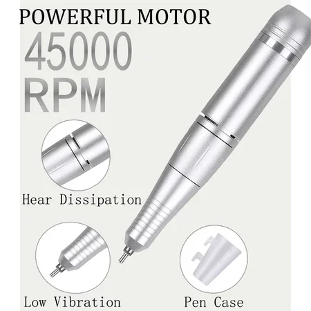 Ponceuse à ongles aste avec écran LCD, ponceuse à vernis à ongles professionnelle, équipement de manucure, faible bruit, 45000 tr/min