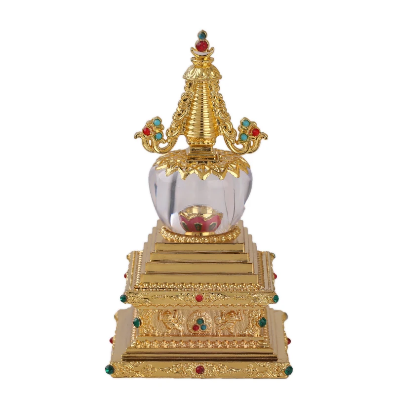 

Bodhi Pagoda Stupa Supplies Household offerings can be opened, relic transparent ornament gift box