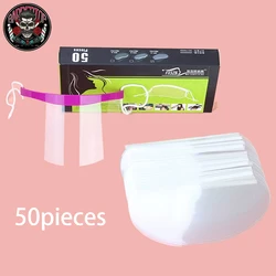 50Pcs Cutting Hair Shower Face Shields Visors Disposable Transparent Hairdresser Eye Protector Shield Salon Hairdressing Tools