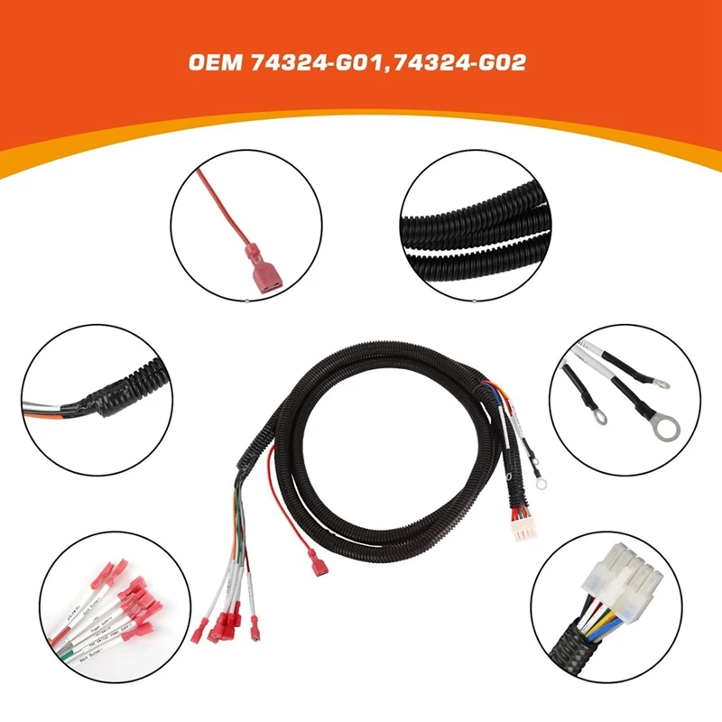 عربة جولف التحكم الأسلاك تسخير 74324-G01 74324-G02 ل 36 فولت EZGO الكهربائية TXT PDS تحكم الأسلاك الرئيسية تسخير