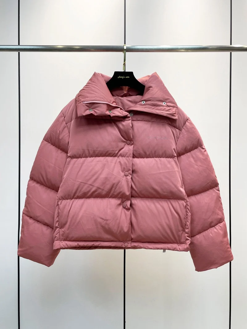 

Thiened Warm 90 White Du down ort Jaet Stand Collar Bread Coat Durable Women's down Jaet Winter Outerwear