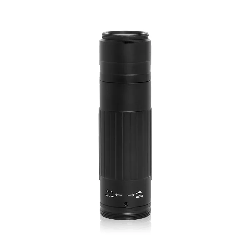 CCD Interface Microscope Lens 80-600X HD Large Field of View Large Vision Long Working Distance Continuous Zoom