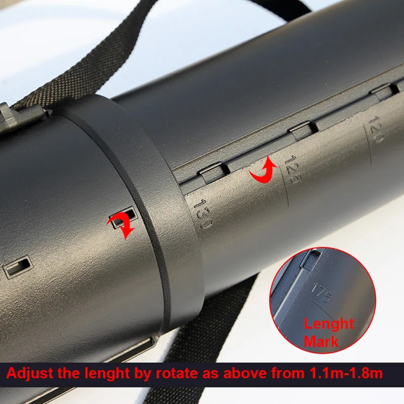 High Quality Adjustable Max 1.1-1.8 meter Alastic ABS Fishing rod tube fishing rod case rod bag outdoor tackle bag Lure rod box