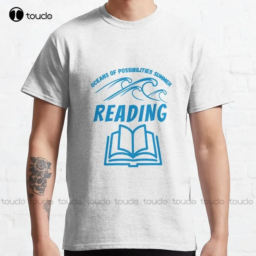 Oceans Of Possibilities Summer Reading Cool Classic T-Shirt 70S Shirts For Women Custom Gift Fashion Tshirt Summer  Xs-5Xl Retro