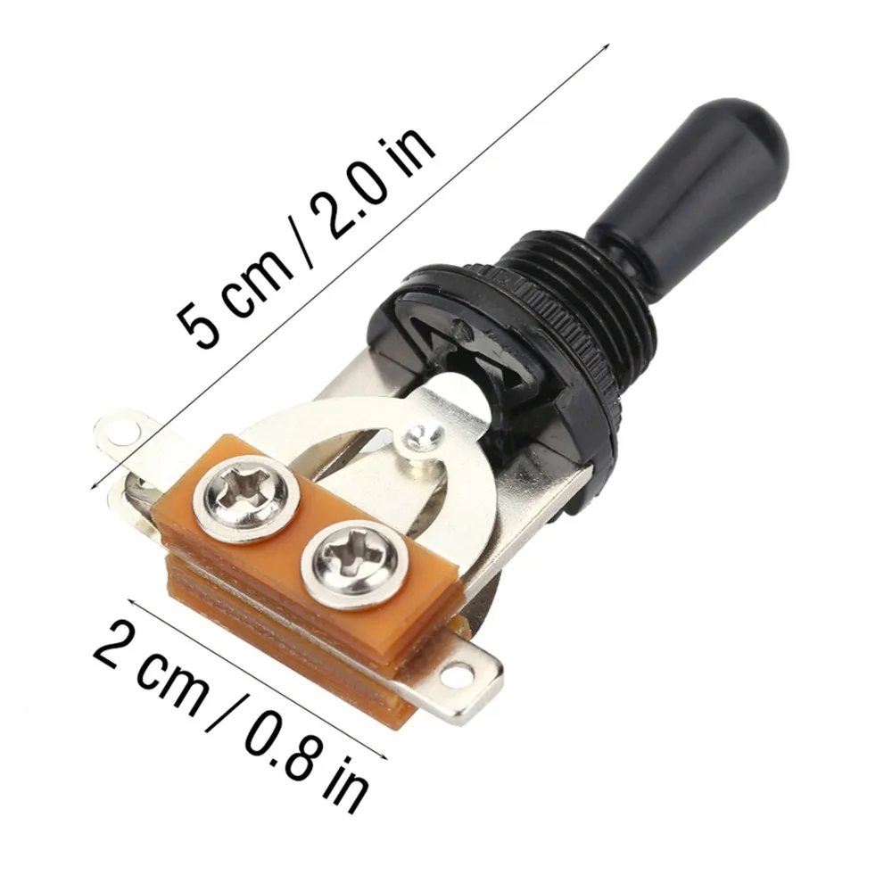 نصيحة سوداء ​ ​ محدد الالتقاط ثلاثي الاتجاهات ​ ​ الجسم المعدني ​ ​ مفتاح تبديل الجيتار القصير المستقيم ​   تبديل لاقط الجيتار الكهربائي ​