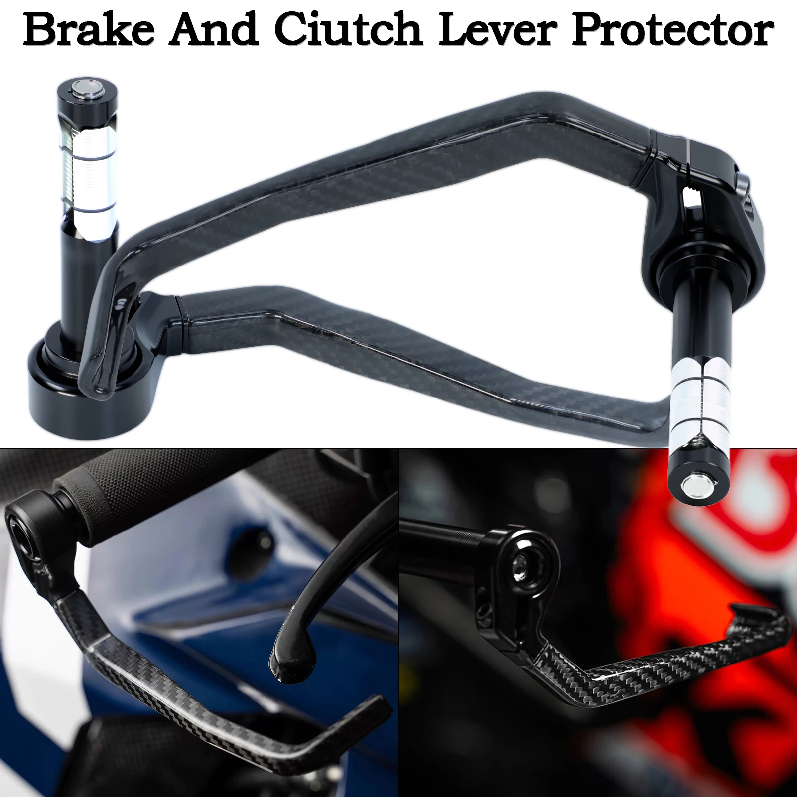 

Universal Moto Carbon Fiber Brake Ciutch Lever For Kawasaki Aprilia Yamaha BMW Honda Motorcycle Carbon Fiber Handlebar Protector