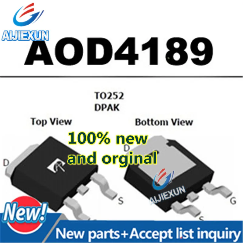 

50Pcs 100% New and original AOD4189 D4189 P-Channel Enhancement Mode Field Effect Transistor large stock