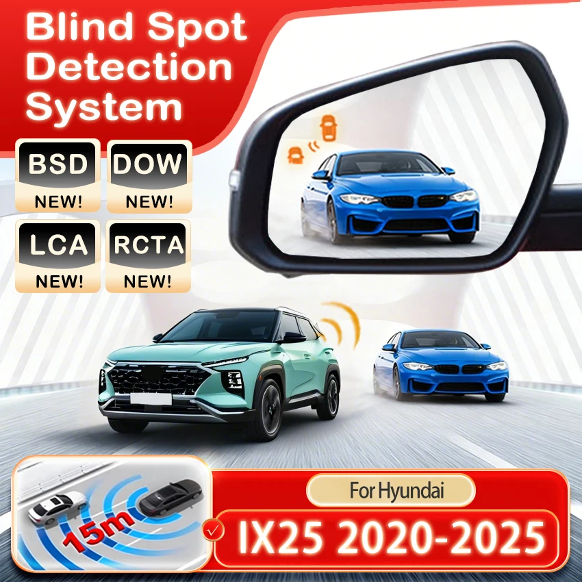 Auto-Totwinkel-Warnleuchte Spiegellicht Alarm Radar-Detektor BSD BSA BSM für Hyundai IX25 2020 2021 2022 2023 2024 2025
