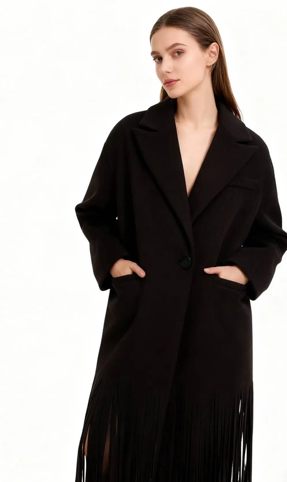

Wool Blend Coats Womens Woolen Coat Black Women Winter Suede Berber Color-Blocked Removable Sided Snap Closure Cropped Aesthetic