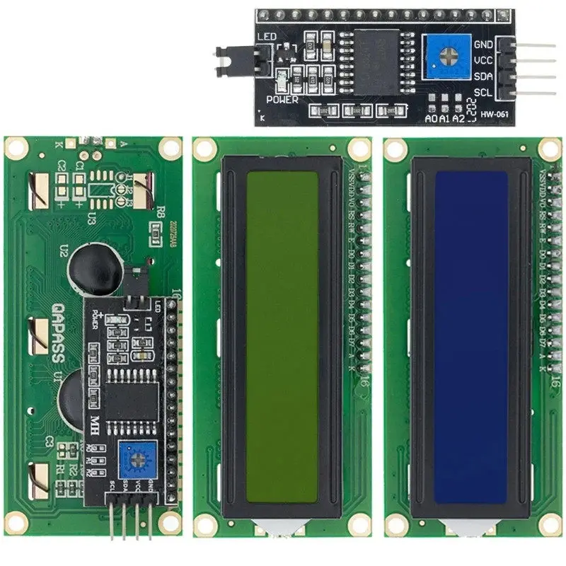 1602A Blue Screen/Green Screen Blue Screen LCD LCD Screen Blue 5V White Font Backlit LCD1602 Display