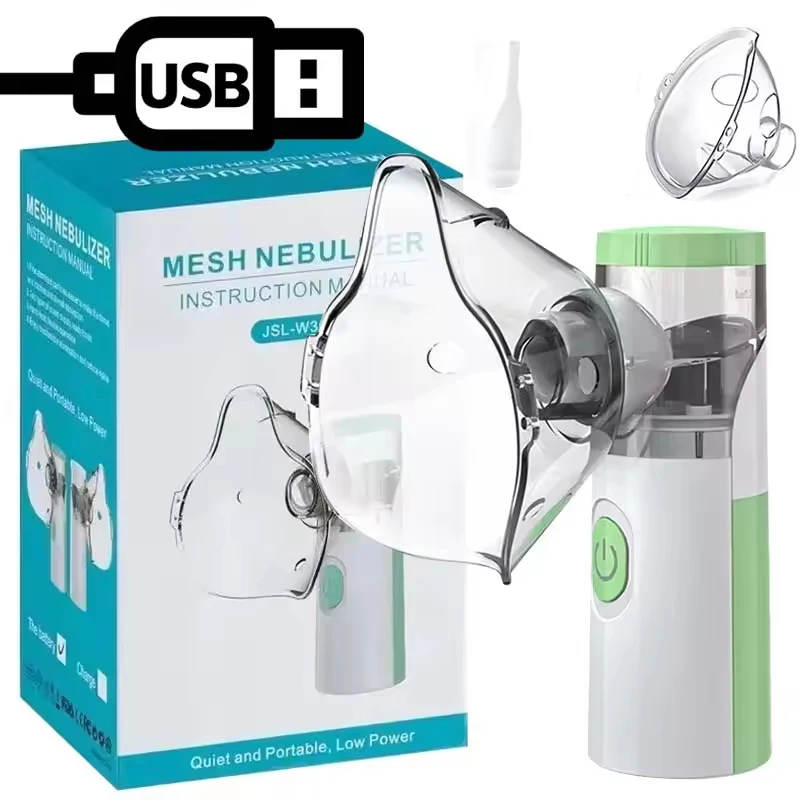 Nebulizador portátil USB, inhalador silencioso, nebulizador de malla ultrasónico, atomizador médico para niños y adultos, nebulizador, Humidificador Nasal