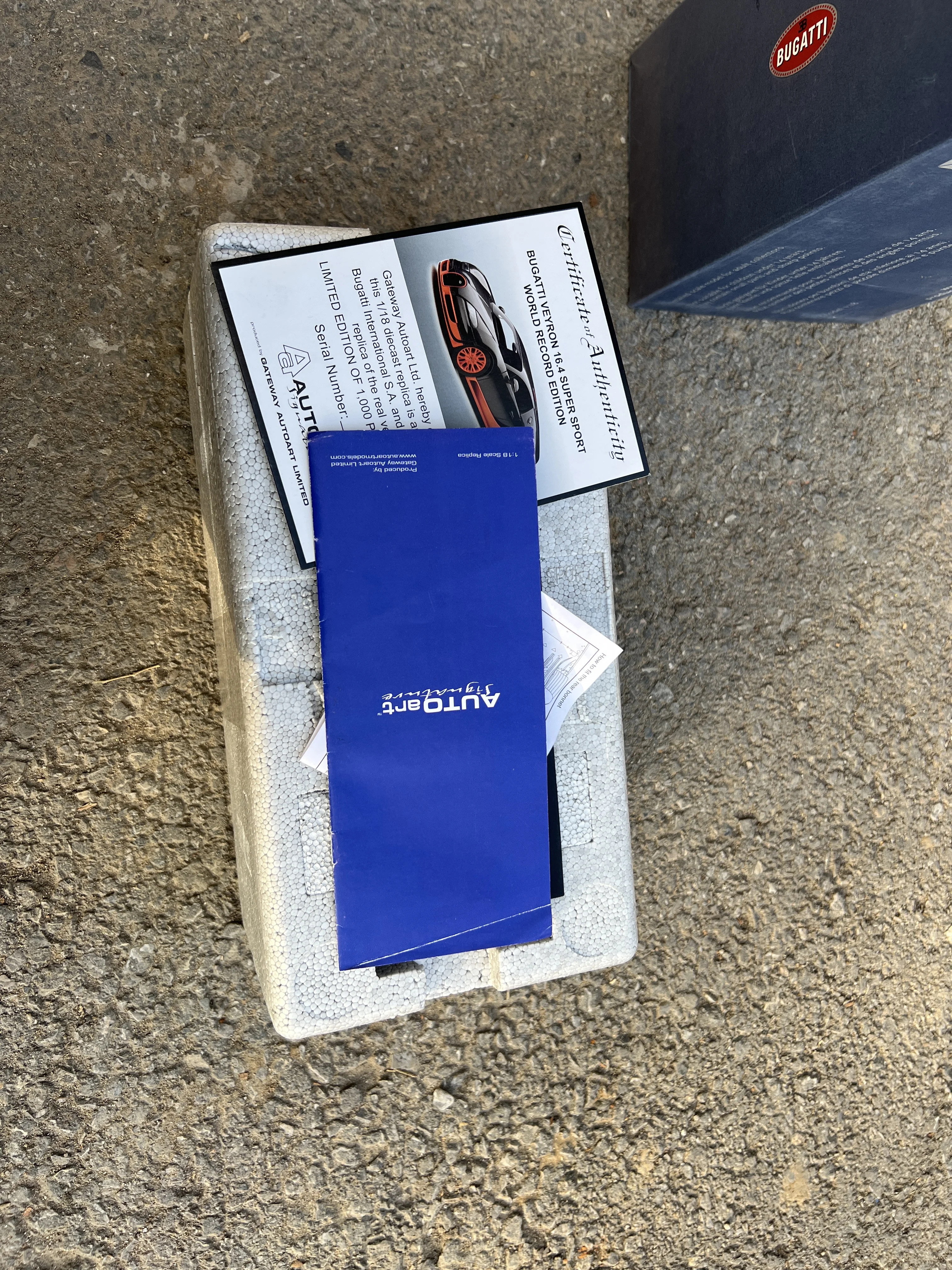 1:18 origineel model, Autoart BUGATTI Veyron 16.4 Super Sport World Record Edition, legering automodel voor weergave, cadeau en verzamelen