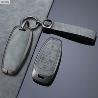 Zinc Alloy+Leather Car Key Case Cover Fob For Hyundai Sonata Sel Ev 6 Ev 8 IONIQ 5 Nexo DN8 Fe Tucson Sonata Staria NX4 Ioniq