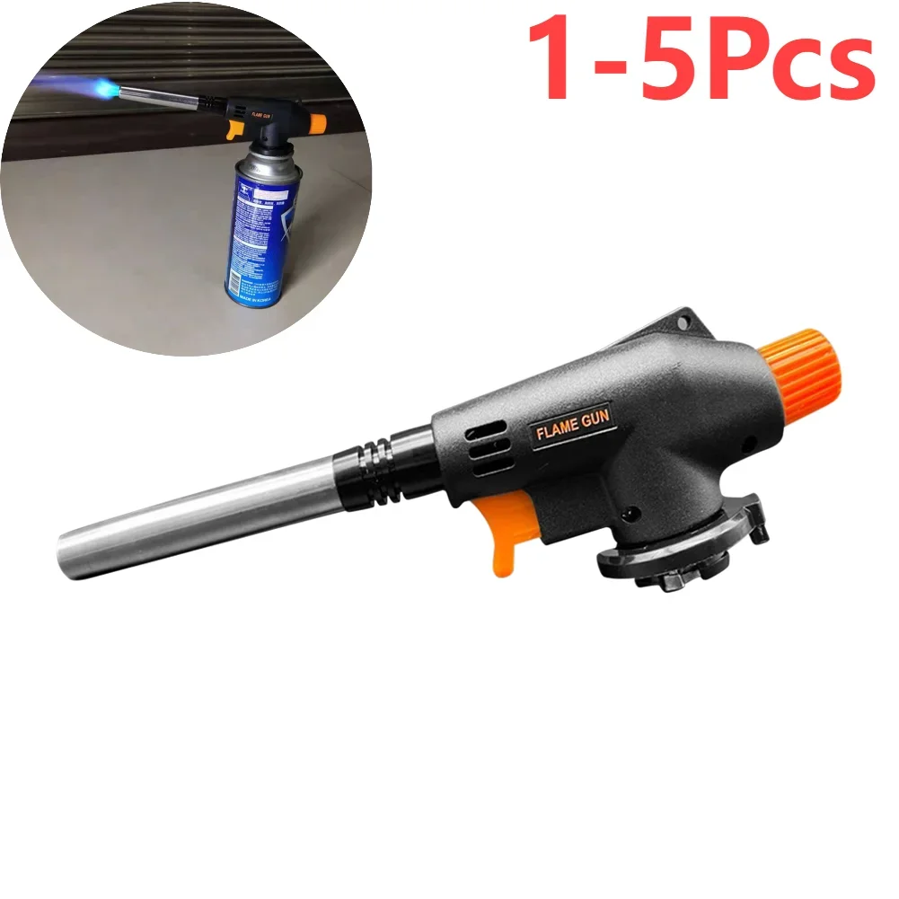Welding Torch Portable Gas Torch Flame Gas Burner Ignition BBQ Cooking Camping Ignition Flamethrower for Outdoor