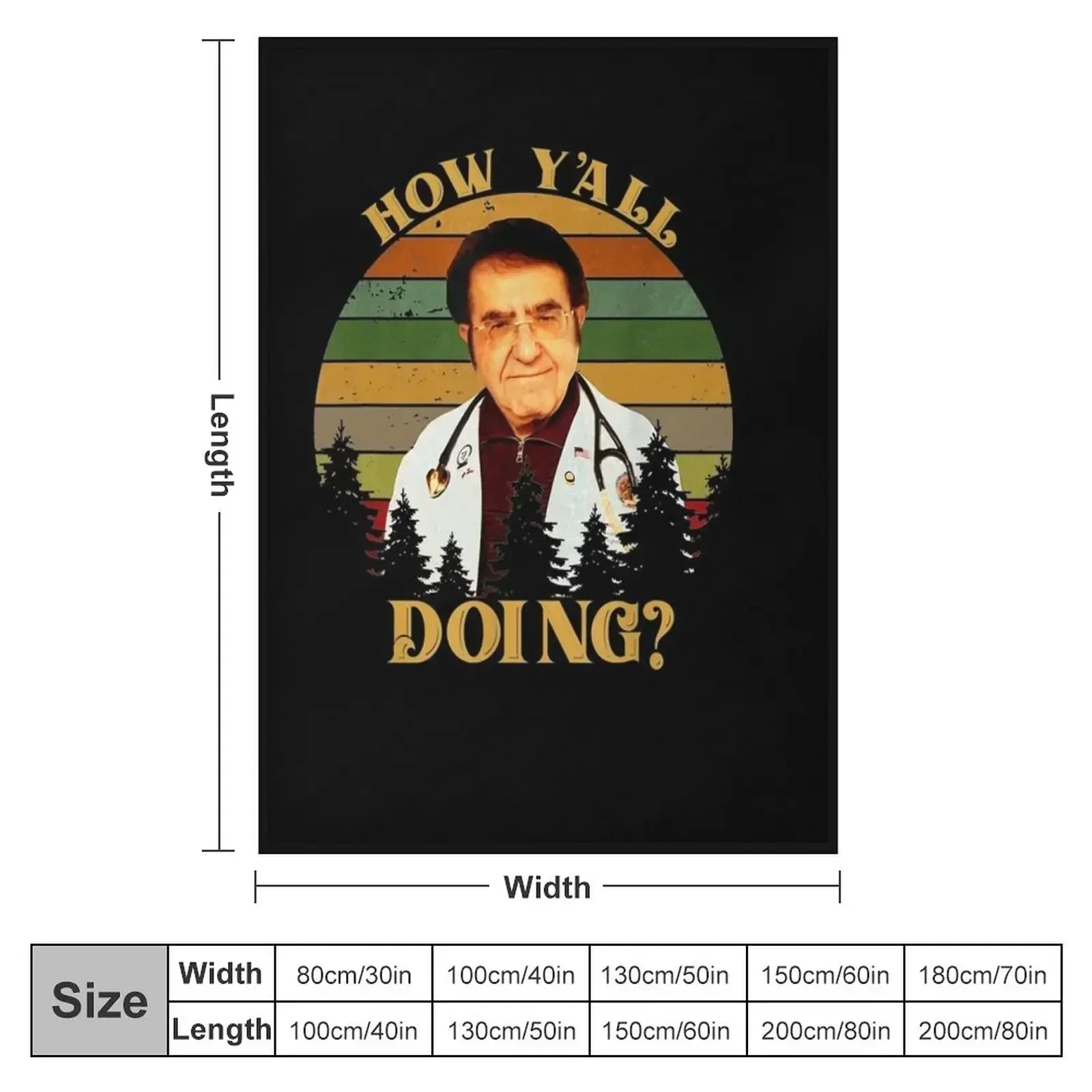 How Y'All Doing Dr Younan Nowzaradan Dr Now My 600-Lb Life Throw Blanket Winter beds Quilt Custom Blankets