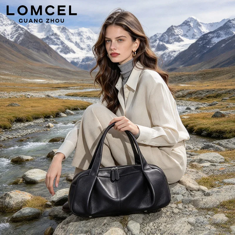 LOMCEL 252 New leather Korean-style limited edition single-shoulder underarm bag with soft leather 