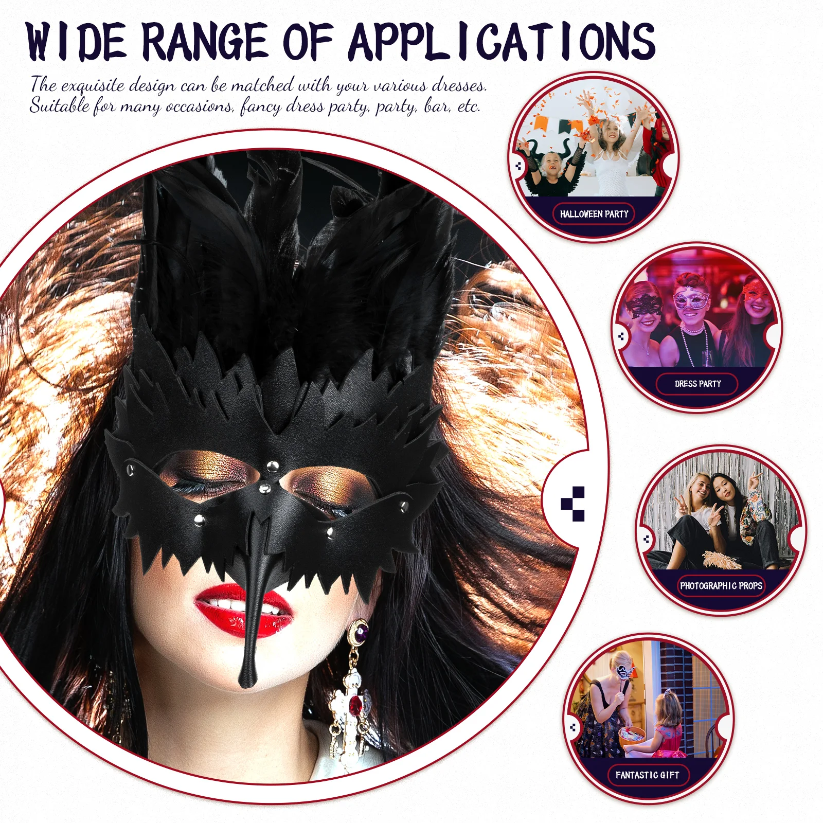 

for Halloween Gothic Punk Masquerade Party Costume Accessories Costume Punk Style Mask Party Mask Masks