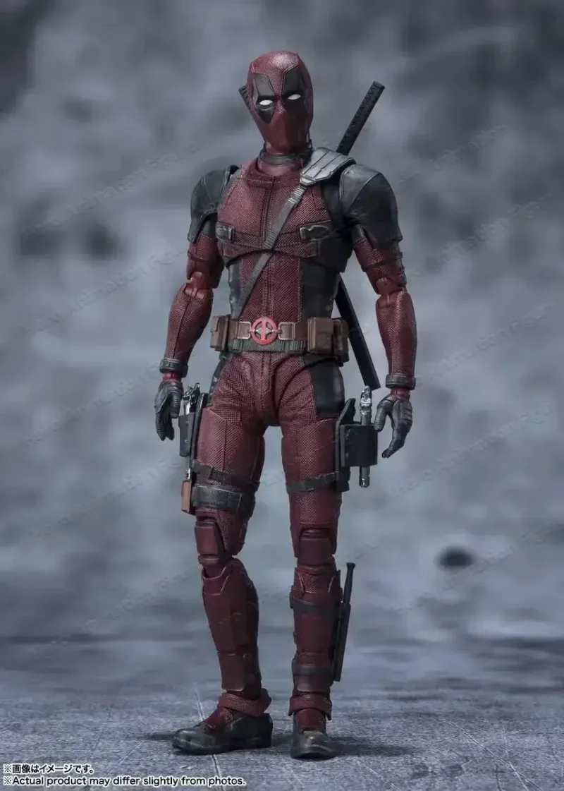 

In Stock Bandai Original SHF Deadpool Model Set Anime Doll Marvel Model Toy Gift Collection Model