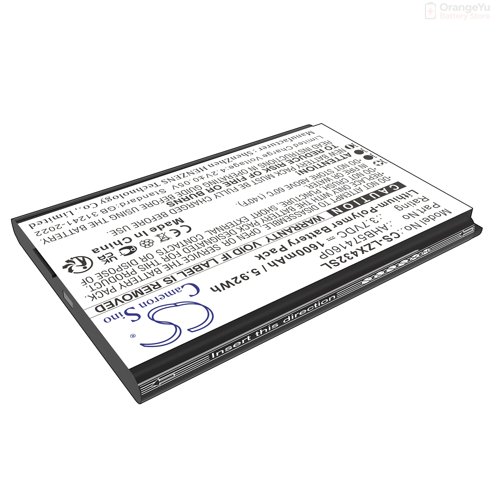 Replacement 3.7V 1600mAh Diagnostic Scanner Battery for Launch X431 Diagun II Scanners AHB574160P