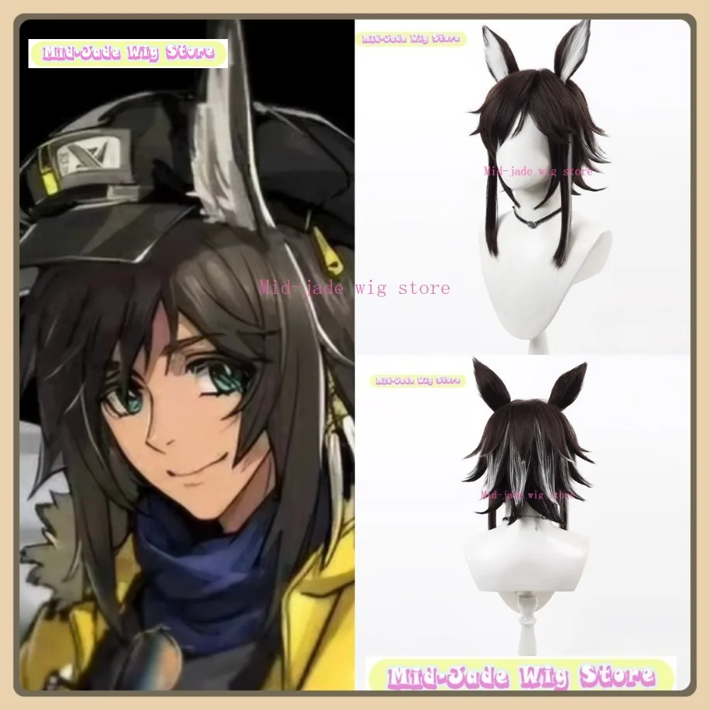

Mid-jade Wig Store Arknights Courier Cosplay Wig Anime Game Role Playing Synthetic Hair Halloween Party