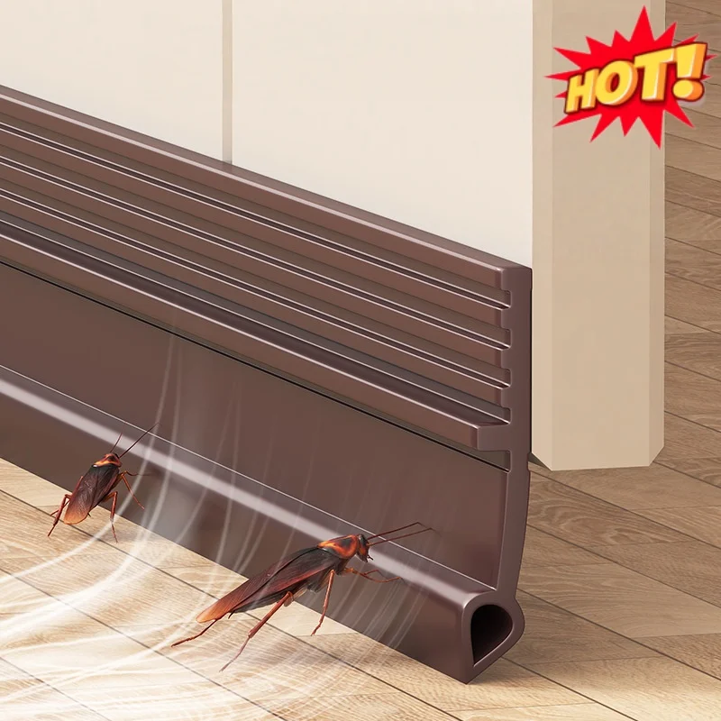New Door Bottom Sealing Strip 1M Windproof Dust Stopper Guard Rain Weatherstrip Noise Reduction Insulator Sealer Home Hardware
