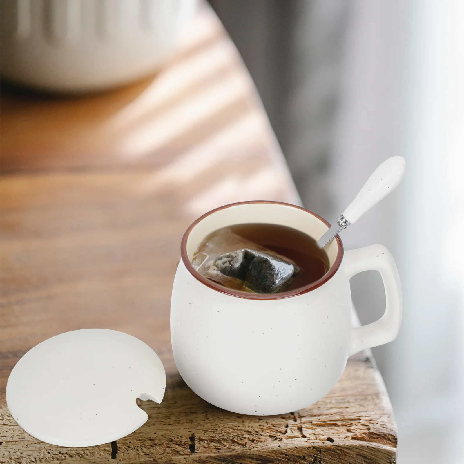 

1Set Ceramic Milk Mug Retro Style Bright Color Comfortable Handle Suitable for Coffee Tea Hot Drinks Daily Use