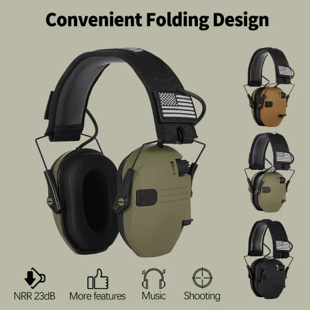 Walkers Shooting Tactical Earphones Howard Protective Earmuffs Folding Electronic Noise Reduction Pickup Earphones Competition