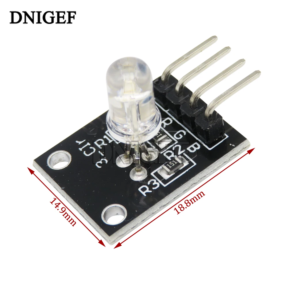 Módulo de Sensor LED para Arduino, KY-016 de 4 pines, 3 colores, RGB, Kit de iniciación Diy, KY016