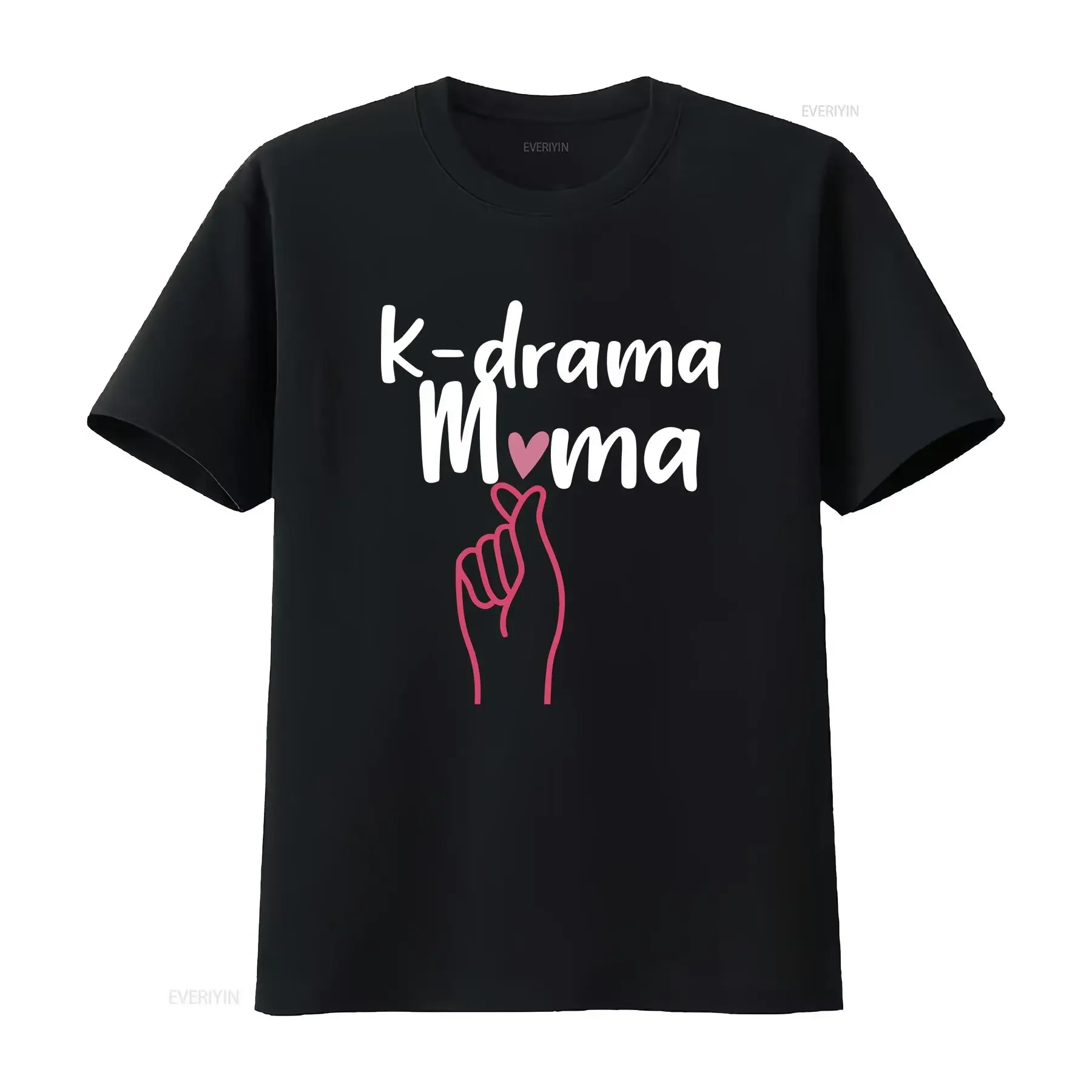 K drama Mama Korean Fan Kdrama Lovers White T Shirt vintage Washed Comfortable fashion Casual Versatile Unisex Breathable