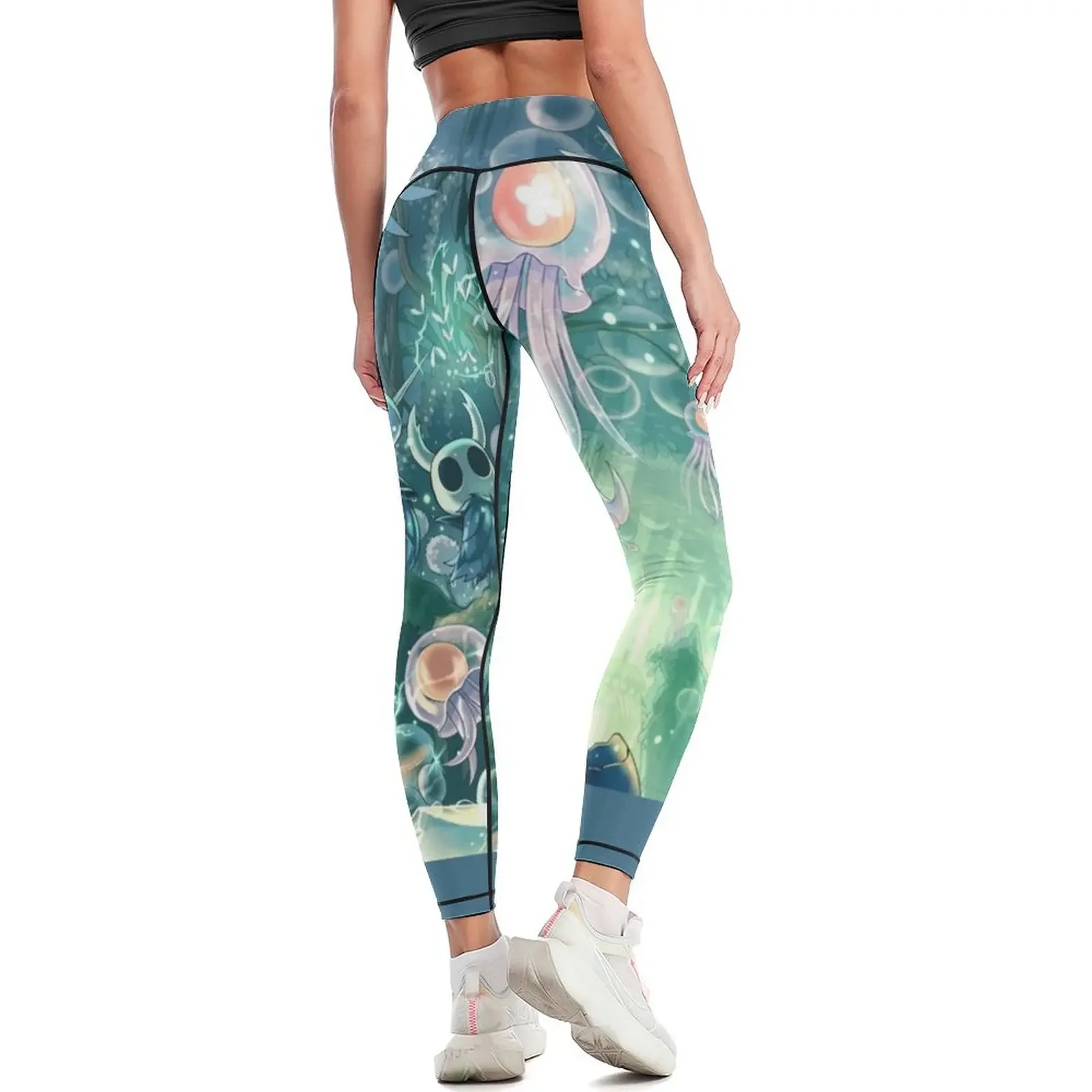 Leggings ajourés Knight art 3 pour femmes, haut de gymnastique, push up, sarouel