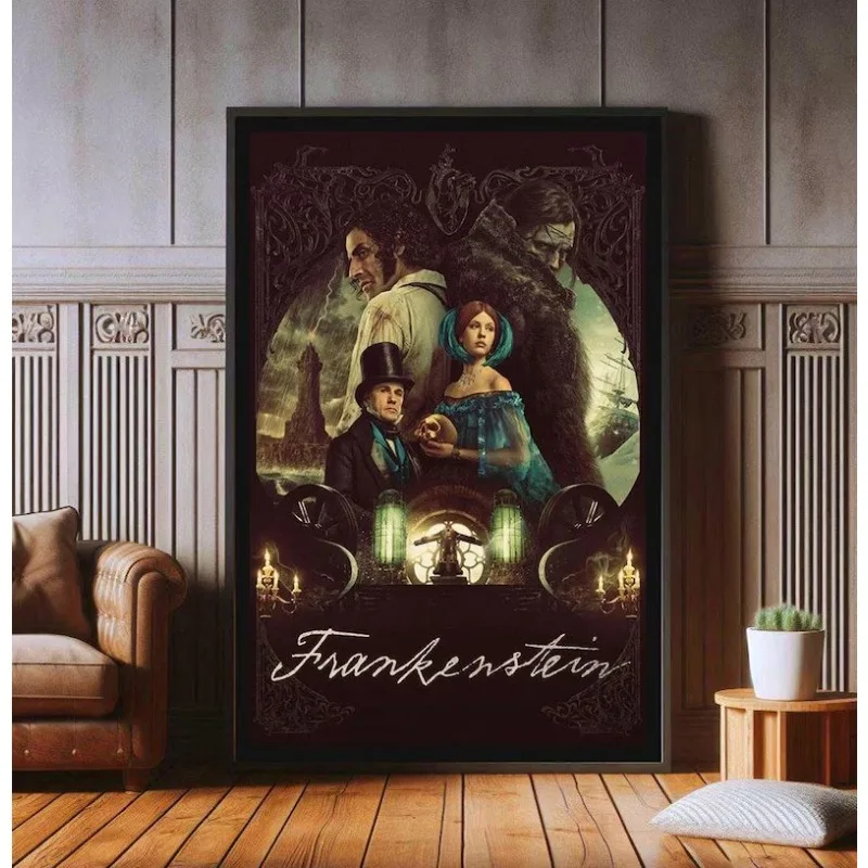فرانكنشتاين 2025 فيلم الرعب الساخن جودة عالية خمر المشارك حائط لوح رسم الفن صور ديكور غرفة نوم المنزل #4