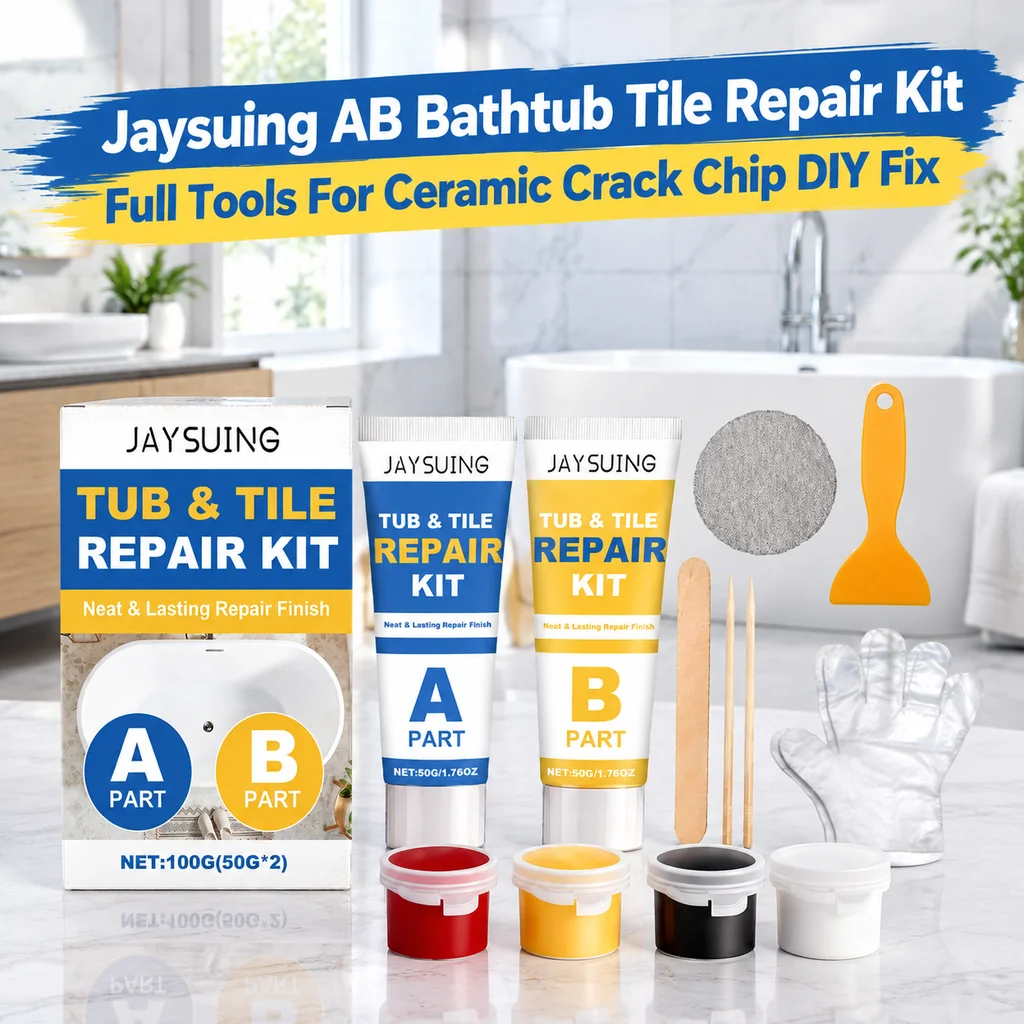 Ceramic Tile Repair Kit For Ceramic Porcelain Crack Chip Scratch Repair For Bathroom Kitchen Toilet Sink DIY Home Restoration