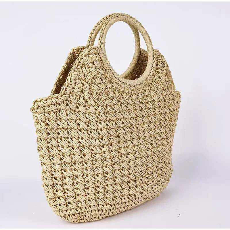 Marke Woven Clutch Tasche Luxus Neue High-end-Meer Urlaub Reise Große Kapazität Stroh frauen Einfache Textur Mode brieftasche – Detail 29