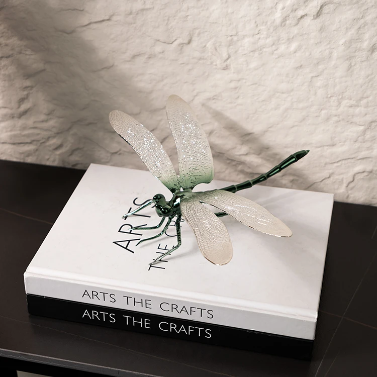 Chinese Style Villa Courtyard Hotel City Garden District Home Interior Decor Metal Dragonfly Ornament