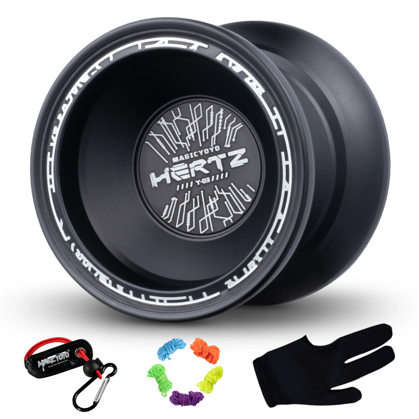 MAGICYOYO Y03-Hertz Yoyo Professional Unresponsive Yoyo for Kids and Advanced, Pro Aluminium Metal Yoyo Ball with Long Spin