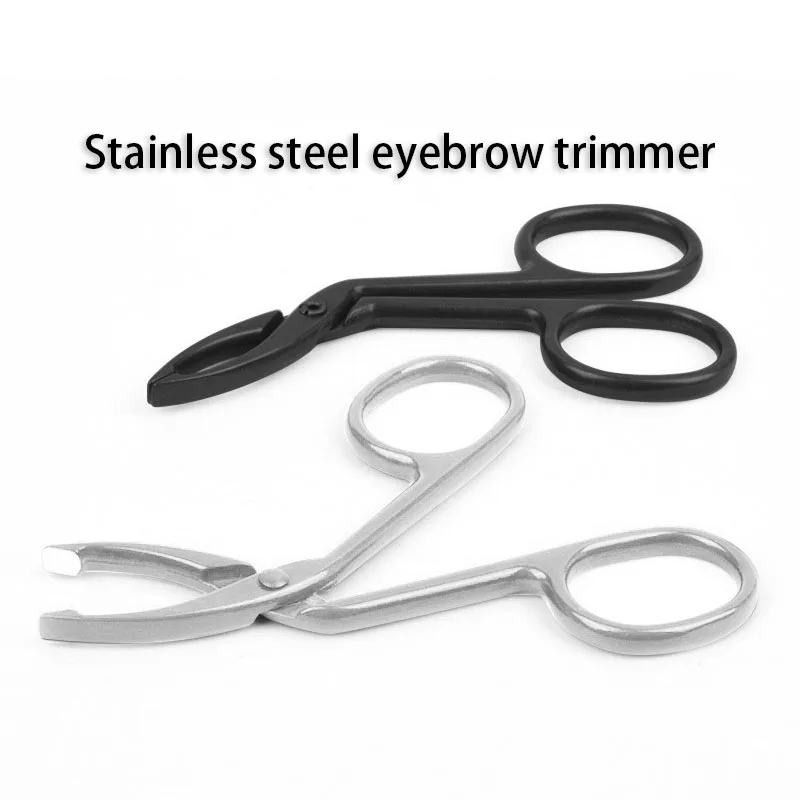 Diagonal Eyebrow Tweezers Stainless Steel Eyebrow Trimmer  Silver Brow Clips  Makeup Tools Mustache Nose Tweezers