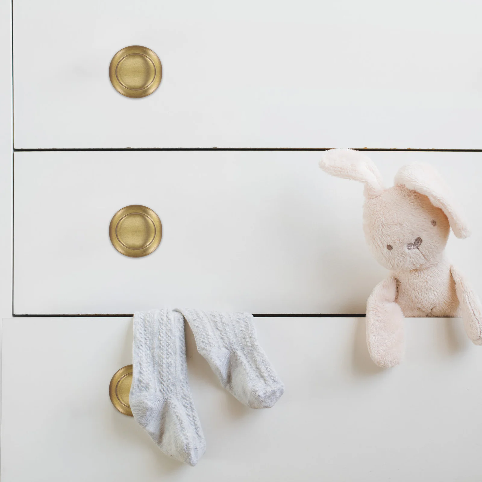 

10Pcs Drawer Pull Knobs Premium Material Round Cabinet Knob Easy Install Smooth Touch Pull for Closet Cupboard Furniture