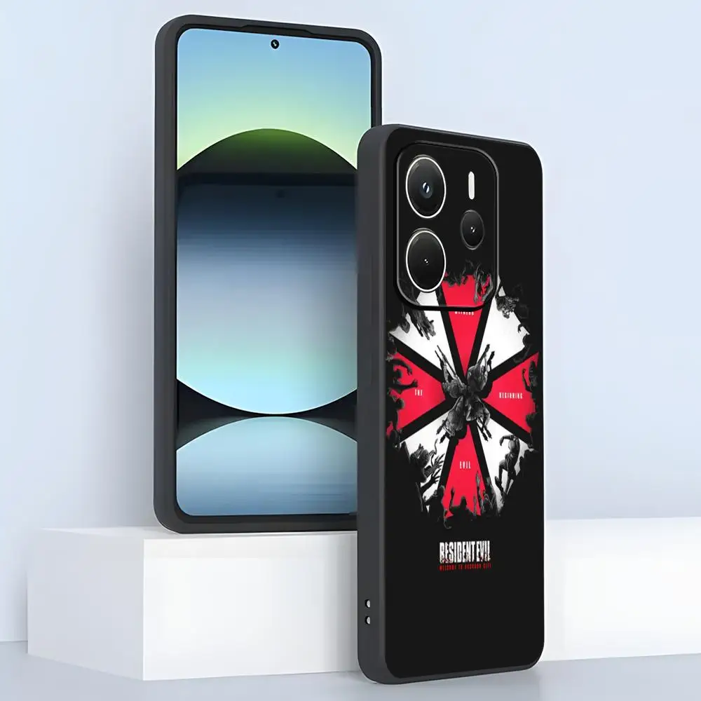 2R-Resident E-EvilES Umbrella Phone Case Soft Black Phone Cover For Redmi Note11 12 13 14Pro Plus S 5G 14C A3 view 2