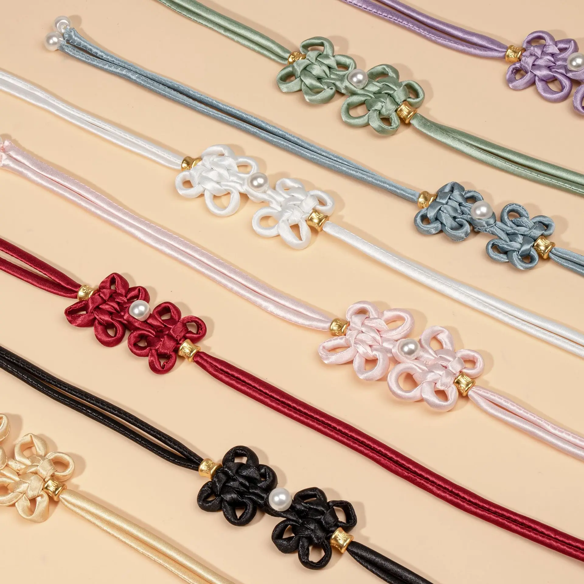 1 Pairs Chinese Knot Closure Knot Frog Buttons Long Tail Cheongsam Fasteners for Garment