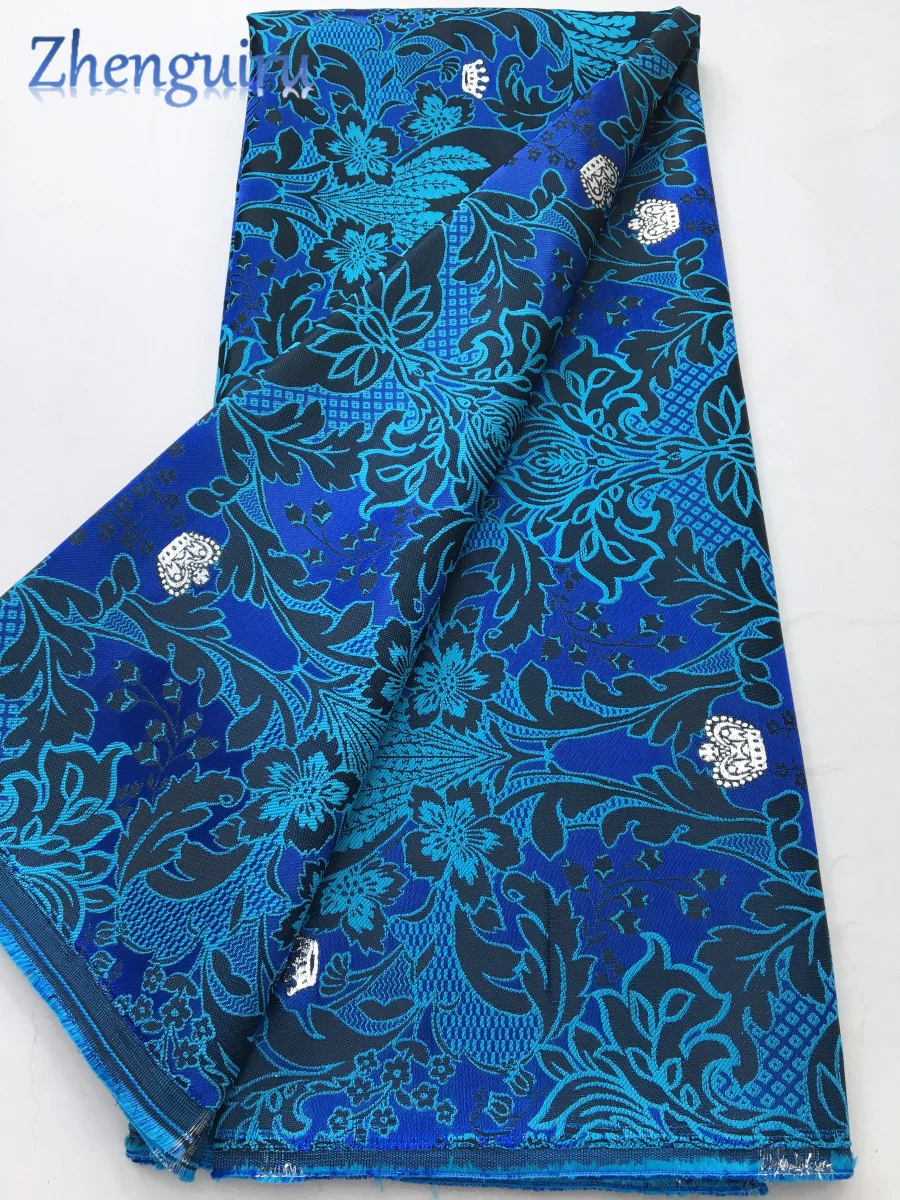 2025 French Damask Brocade Lace Fabric 5 Yards African Lace Fabric High Quality Nigerian Bride Wedding Dress for Women A2100