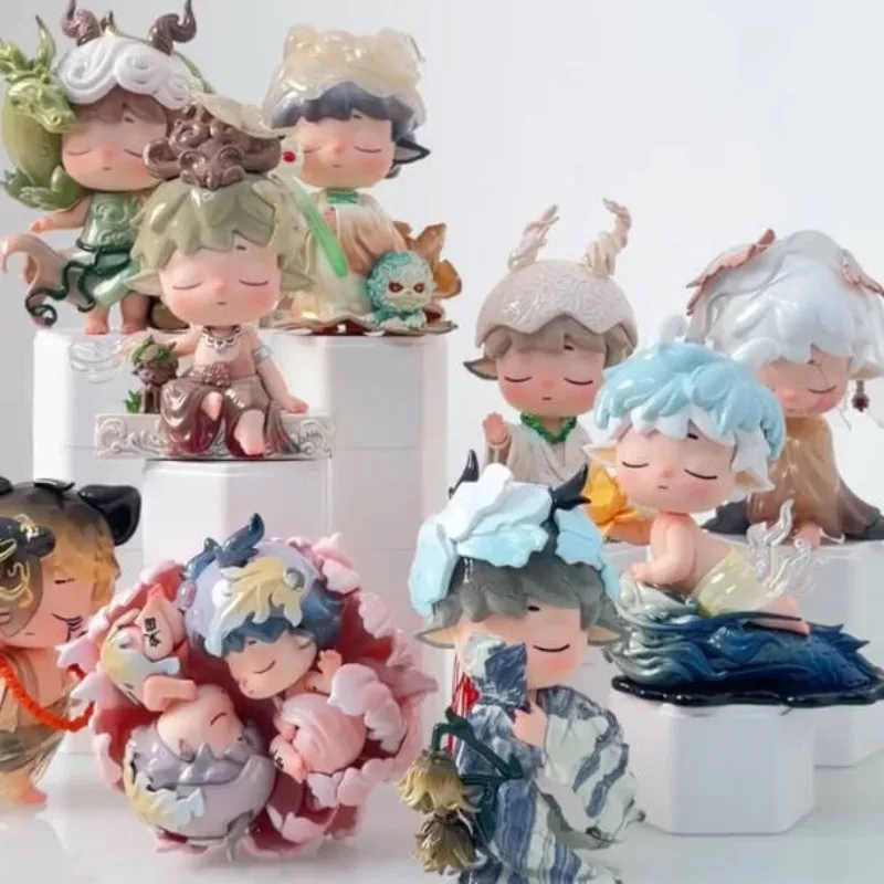 

MIMI Neo Chinese Style Echoes Of Mountains And Rivers Series Blind Box MIMI Mystery Box Trendy Play Toy Figure Tabletop Ornament