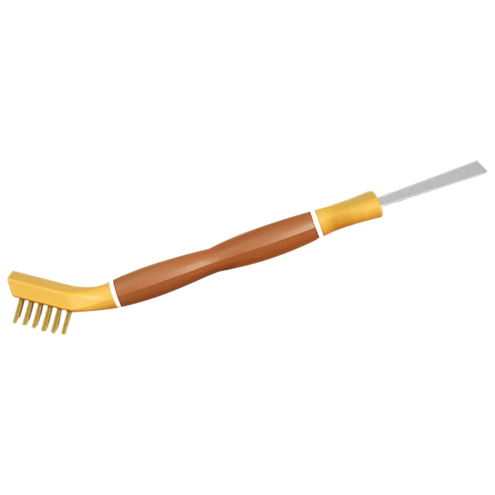 Dual-Head Heavy-Duty Cleaning Brush for Kitchen Bathroom Garage Cast Iron Pans Griddle Dishwashing Rust Removal Non-Scratch